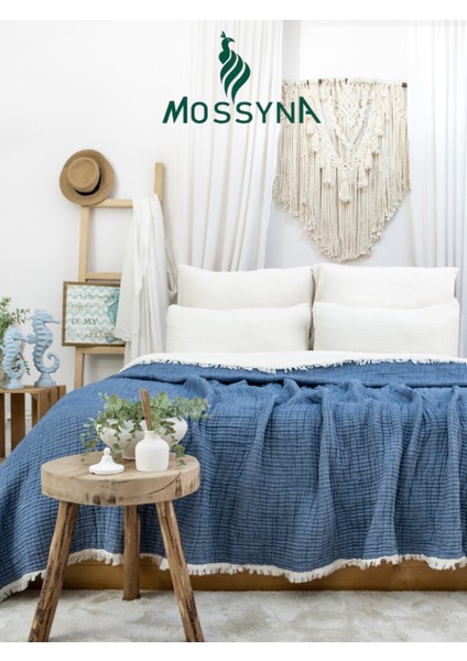 Moss Müslin Yorgan %100 Pamuk 6 Kat 2500 gr - 245 x 265 cm - 170 x 240 cm