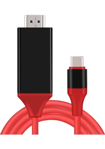 USB C - HDMI Kablosu 1,8 M 4k, Usb-C HDMI Pro, iPad Air, Chromebook, Surface Book, S20 S22 ve Daha Fazlası Için HDMI Usbc Konnektörü