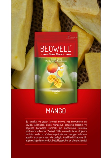 Nutri Quick – Freeze Dried Dondurularak Kurutulmuş Mango fırsatları
