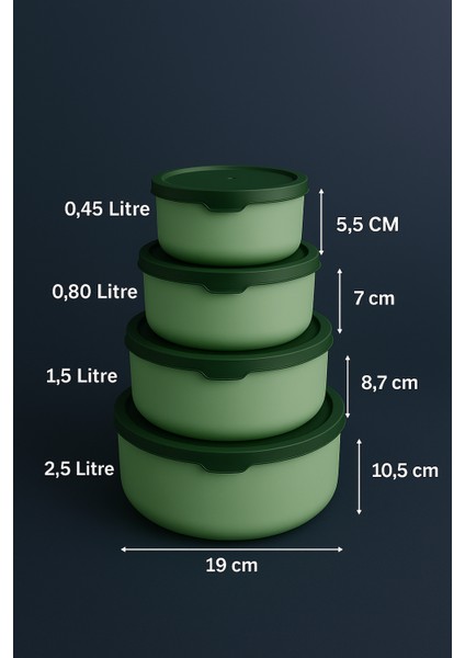 4 Adet Hava Geçirmez Saklama Kabı Seti indirimleri