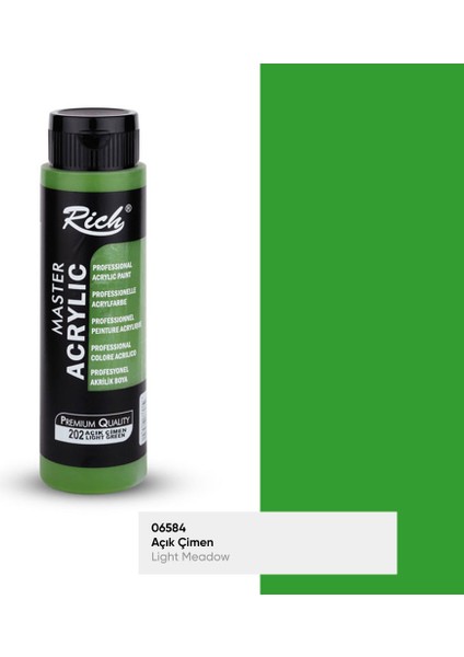 Rich Akrilik Boya Master 500 cc Açık Çimen 202