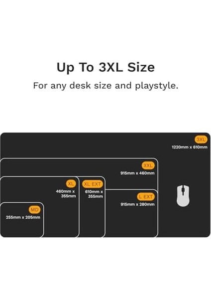Gaming Mouse Pad Gmp 2 - Genişletilmiş Xl - Dökülmeye Dayanıklı Fare Altlığı, Oyun Sensörleri Için Optimize Edilmiş, Hız ve Kontrol Için Dengeli, Kenarsız Tasarım - 610 mm x 355 mm x 3 mm fiyatları