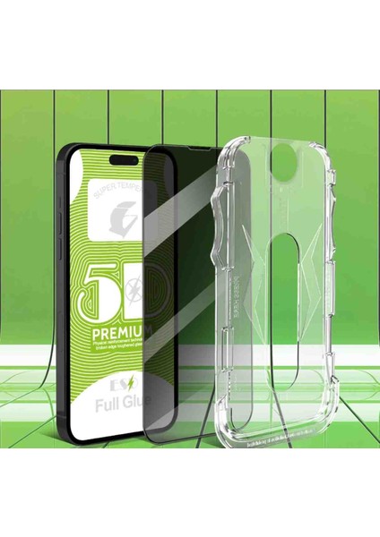 iphone 17 Pro Uyumlu Magic Box 5d Hayalet Ekran Koruyucu Kırılmaz Cam Set
