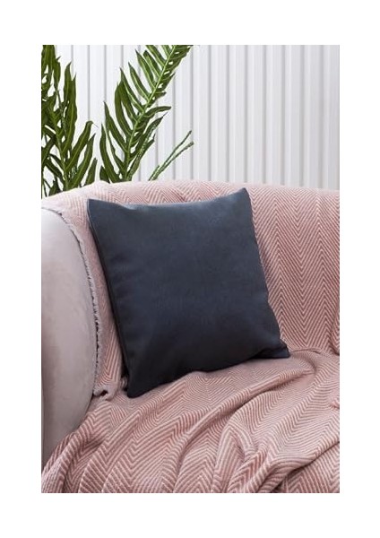 Süet Dokulu Mermer Damar Desenli Petrol Rengi Kırlent Kılıfı modelleri