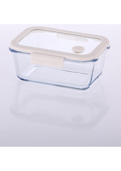 Fika Glace Vakumlu Cam Saklama Kabı 800 ml Bej