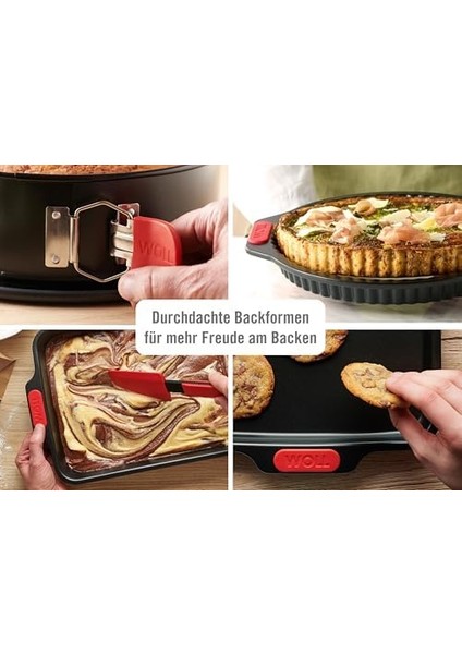 Bakeware Yuvarlak Pasta Kalıbı, Çap 20 Cm, Sızdırmaz Tabanlı, Hızlı Kilitleme ve 230°C&APOS;YE Kadar Isıya Dayanıklı Silikon Saplar, Pas Içermez, Iki Katmanlı Yapışmaz Kaplama modelleri