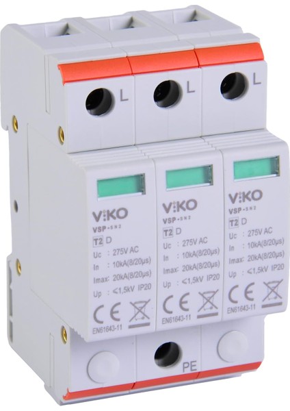 Vsp-3/20/d Modüler 20KA 3kutup D Tip