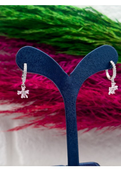 925 Ayar Gümüş Pembe Kuvars Taşlı Sallantılı Zarif Kadın Küpe fiyatları