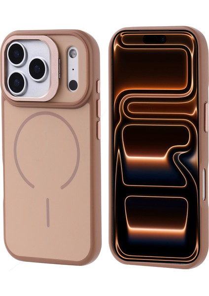Apple iPhone 17 Pro Max Uyumlu Kamera Standlı Magsafe Sarj Özellikli Kılıf