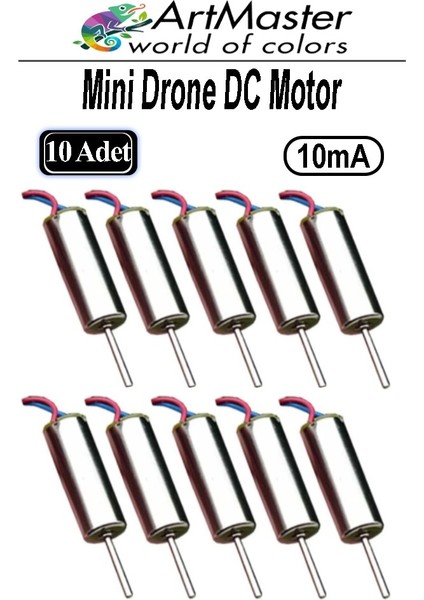 Mini Drone Motoru 10 Adet Çekirdeksiz Yüksek Hızlı Güçlü Deney Dc Dron Motoru Uçak Mini Drone Motoru Okul Helikopter
