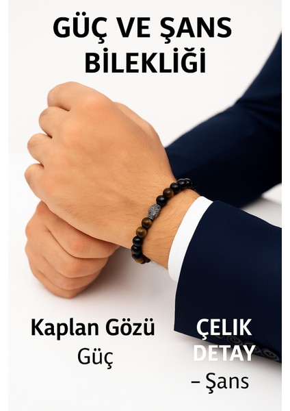 Orijinal Doğal Taş El Yapımı Enerji - Uyum - Denge Sağlayan Bileklik-25