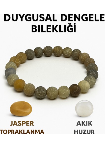 Orijinal Doğal Taş El Yapımı Enerji - Uyum - Denge Sağlayan Bileklik-47