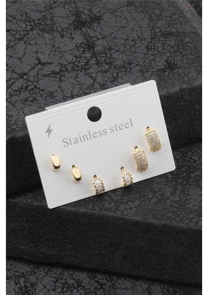 Çelik Altılı Küpe