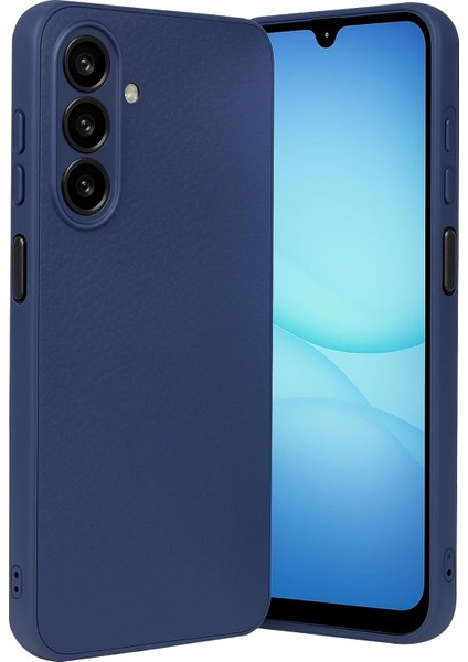 Galaxy A17 5g ile Uyumlu Kılıf Deri Görünümlü Thermax Silikon Kılıf Kamera Korumalı Kompakt Tasarım Galaxy A17 5g Için Deri Görünüm Kapak (Lacivert, Galaxy A17 5g)