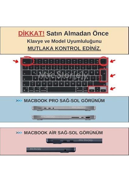 F Klavye Air-Pro M1-M2-M3-M4 Yeni Düzen (Touchbarsız) A2681 A3113 A2941 A3114 A2442 A2779 A2992 A2918 A2485 A2780 A2991 ile Uyumlu Siyah modelleri