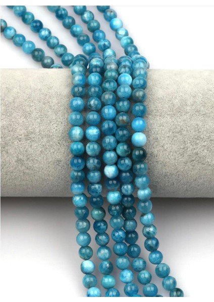 Apatit Doğal Taş Dizi 6 mm Yuvarlak Kesim