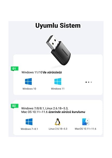 2.4 ve 5 Ghz Band USB Wi-Fi Alıcı Ağ fiyatları