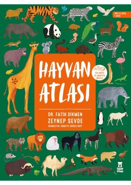Hayvan Atlası (Dünya Haritası ve Çıkartma Hediyeli)