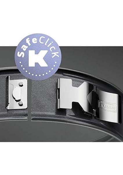 La Forme Springform Mit Flachboden, Ø 24 Cm, Runde Backform, Safeclick-Verschluss, Schnittfest, Auslaufsicher, Antihaftbeschichtet, Grau fiyatları