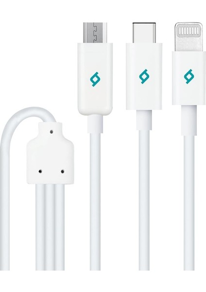 Şarj Kablosu Type-C- -Micro USB - Beyaz (2DK7521)