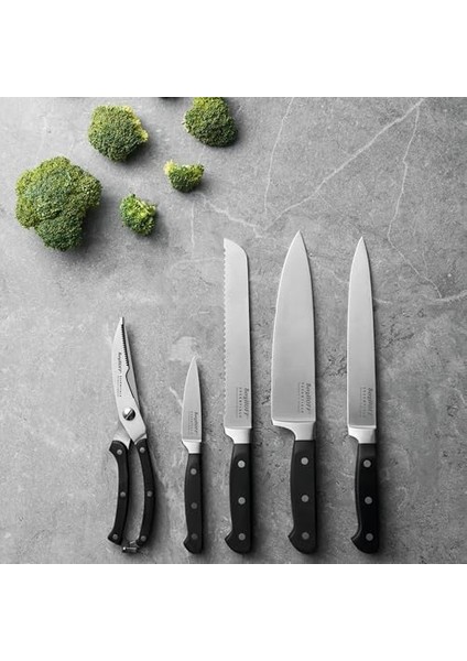 2800379 Şef/aşçı Bıçağı Dövülmüş, Paslanmaz Çelik, Siyah, 20 x 0,1 x 0,1 cm modelleri