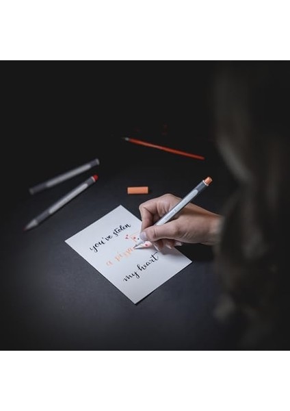 Brushpen 070 (Kaligrafi, El Yazısı ve Daha Fazlası Için Esnek Uçlu ve Parlak Renklere Sahip Birinci Sınıf Fırça ) 6 Adet, Çeşitli Set 2 modelleri