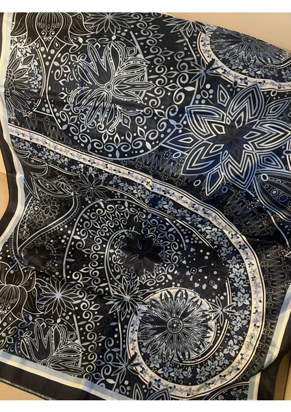 70X180 Lacivert Desenli Şal Fular fırsatları