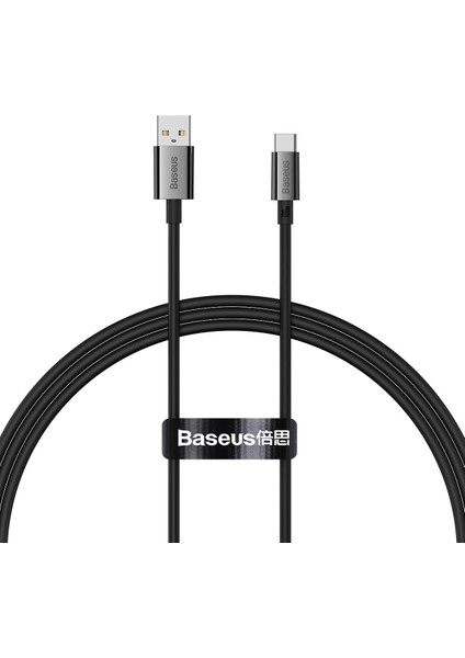 Hızlı Şarj Özellikli Type-C Kablo 100W, 1 Metre, Siyah