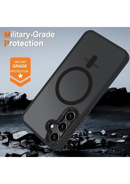 S24 Fe Uyumlu Kamera Korumalı Şarj Özellikli Arkası Mat Metal Tuş Takımlı Ultra Güçlü Korumalı Silikon Kılıf (Siyah, S24 Fe) modelleri