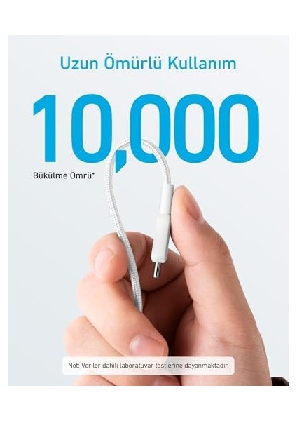 322 Usb-C To Usb-C, 0.9 M, A81F5, Beyaz fiyatları