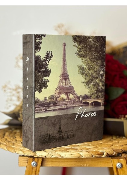 10 x 15 cm 200&APOS;LÜK Eyfel Kulesi Desenli Fotoğraf Albümü