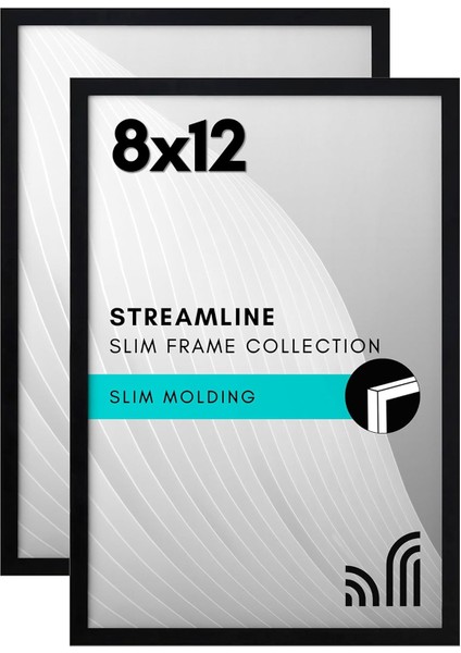 Resim Çerçevesi, 20,3 x 30,5 Cm, Kırılmaz Camlı, Duvar ve Masa Plakası Için Yatay ve Dikey Formatlar (2 Adet)