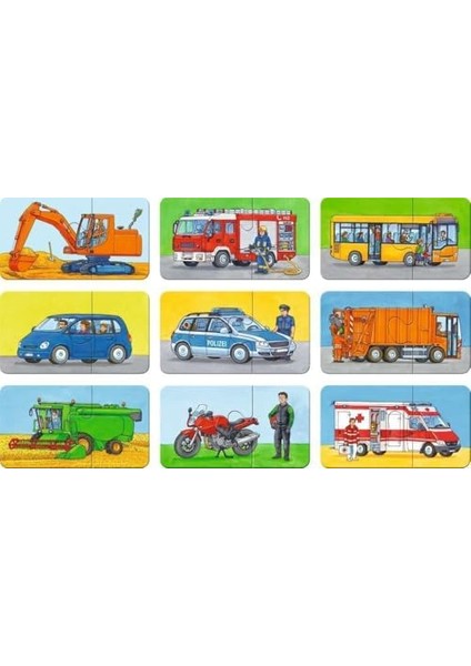 9x2 Parça Yapboz Araçlar modelleri