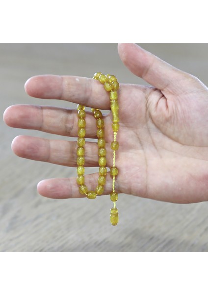 Sistemli Küp Kesim Bilek Boy Sedefli Sarı Ateş Kehribar Tesbih modelleri