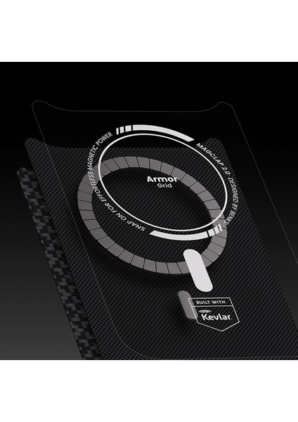 iPhone 17 Pro Uyumlu Kılıf M-Safe Şarj Özellikli Benks Armorpro Armorgrid Serisi Kevlar Kapak Siyah