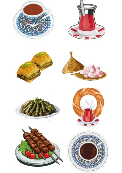 Türkiye Temalı Telefon Laptop Notebook Tablet Defter Matara Stiker Etiket ST2277