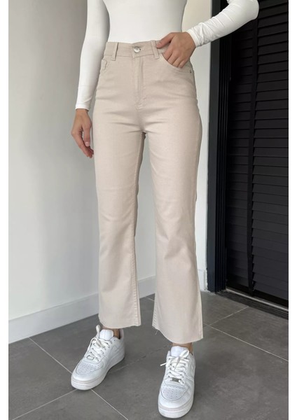 Kadın Yüksek Bel Gabardin Pantolon P-00019044