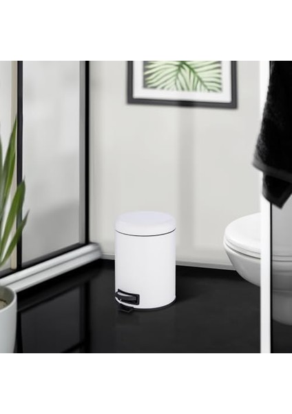 Pedallı Çöp Kovası 5 L. Leman, Gri, Metal, 3 x 11,5 x 11,5 cm modelleri