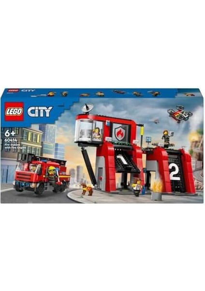 City Itfaiye Kamyonlu Itfaiye Merkezi 60414-6 Yaş ve Üstü Kız ve Erkek Çocukları Için 5 Mini Figür ve 1 Köpek Figürü Içeren Yaratıcı Oyun Seti, Çocuklar Için Doğum Günü Hediyesi (843 Parça) fiyatları