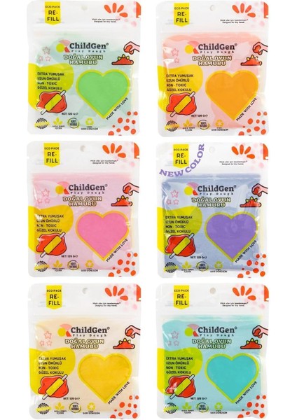 125 gr x 6 Pastel Set 6 Adet 125 Gram Oyun Hamuru