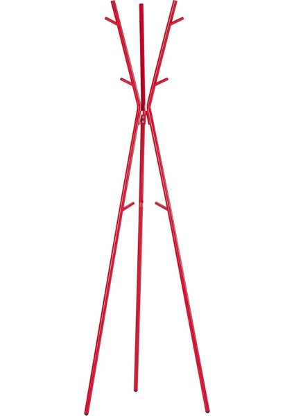 Ekrar Ayaklı Askılık Parlak Kırmızı 169 cm
