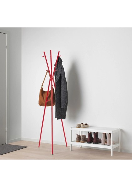 Ekrar Ayaklı Askılık Parlak Kırmızı 169 cm fiyatları