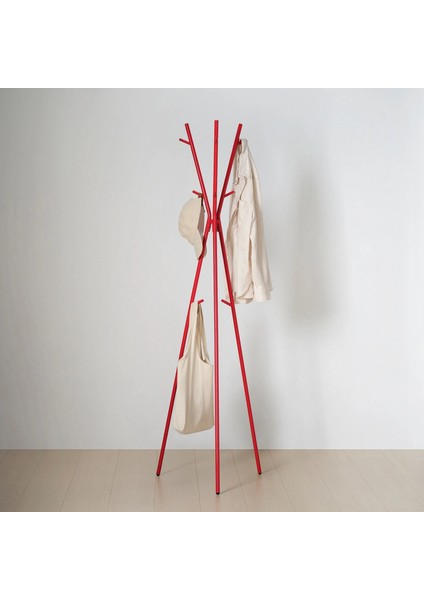 Ekrar Ayaklı Askılık Parlak Kırmızı 169 cm fırsatları