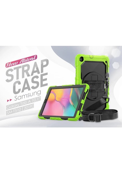 Samsung Galaxy T510 Tab A 10.1 Kılıf Pars Tablet Kapak - Yeşil