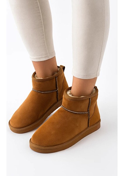 Kadın Süet Içi Kürklü Alçak Taban Bilekte Kısa Kadın Bot&bootie fiyatları