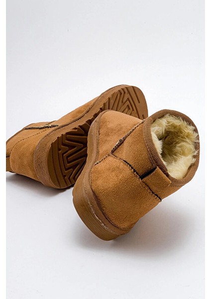 Kadın Süet Içi Kürklü Alçak Taban Bilekte Kısa Kadın Bot&bootie indirimleri