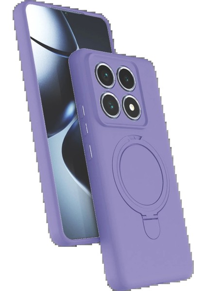Xiaomi Mi 14T Pro Regal Magsafe Standlı Kapak - Lila