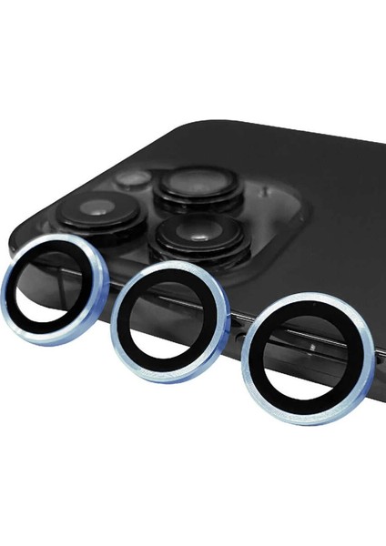 iPhone 13 Pro Max Raze Metal Kamera Lens - Mavi