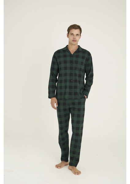 9209 Erkek Apaj Yaka Pijama Takım