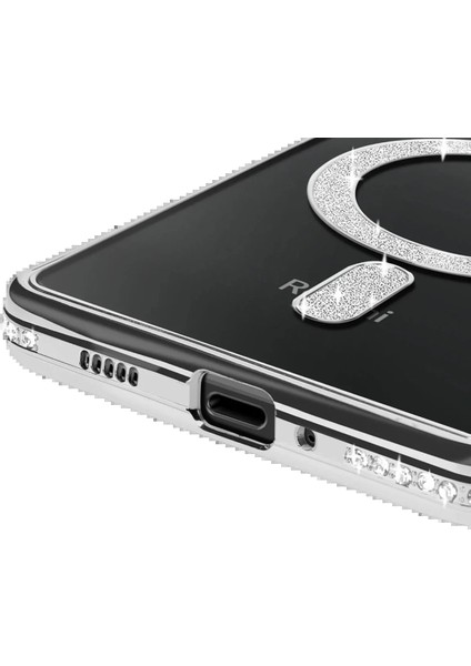 Xiaomi Redmi 14C Joke Simli Magneticsafe Kılıf - Gümüş modelleri